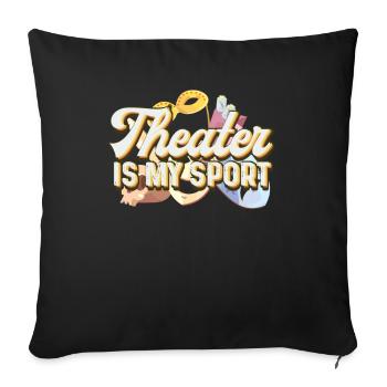 Acting Theatre - Sofa pillowcase 17,3'' x 17,3'' (45 x 45 cm) - black - Front
