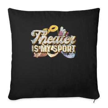 theatre - Sofa pillowcase 17,3'' x 17,3'' (45 x 45 cm) - black - Front
