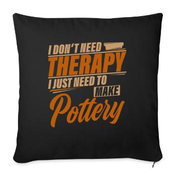 do pottery - Sofa pillowcase 17,3'' x 17,3'' (45 x 45 cm) - black - Front