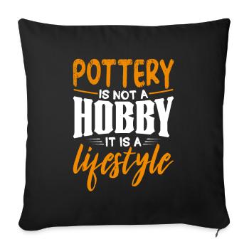 do pottery - Sofa pillowcase 17,3'' x 17,3'' (45 x 45 cm) - black - Front