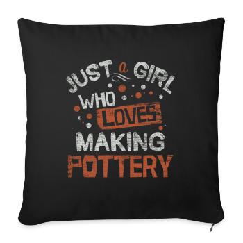 make pottery - Sofa pillowcase 17,3'' x 17,3'' (45 x 45 cm) - black - Front