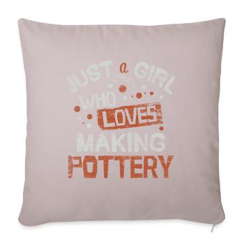 make pottery - Sofa pillowcase 17,3'' x 17,3'' (45 x 45 cm) - light taupe - Front