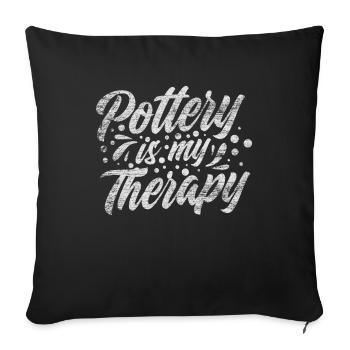 do pottery - Sofa pillowcase 17,3'' x 17,3'' (45 x 45 cm) - black - Front