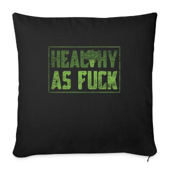 broccoli - Sofa pillowcase 17,3'' x 17,3'' (45 x 45 cm) - black - Front