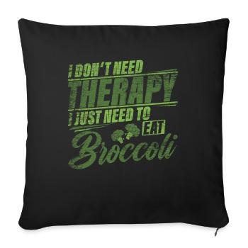 broccoli - Sofa pillowcase 17,3'' x 17,3'' (45 x 45 cm) - black - Front