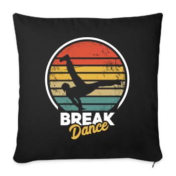 Retro breakdance bboying gift i breakdancing - Sofa pillowcase 17,3'' x 17,3'' (45 x 45 cm) - black - Front