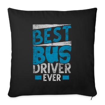 conducteur - Housse de coussin décorative 45 x 45 cm - noir - Devant