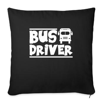 conducteur - Housse de coussin décorative 45 x 45 cm - noir - Devant