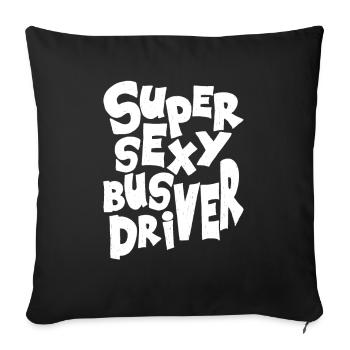 conducteur - Housse de coussin décorative 45 x 45 cm - noir - Devant
