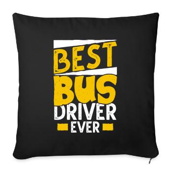 conducteur - Housse de coussin décorative 45 x 45 cm - noir - Devant