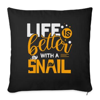 slug - Sofa pillowcase 17,3'' x 17,3'' (45 x 45 cm) - black - Front