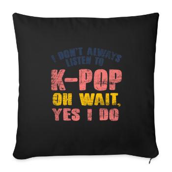 K-Pop - Sofa pillowcase 17,3'' x 17,3'' (45 x 45 cm) - black - Front