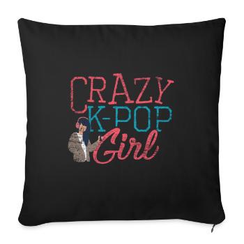 K-POP - Sofa pillowcase 17,3'' x 17,3'' (45 x 45 cm) - black - Front