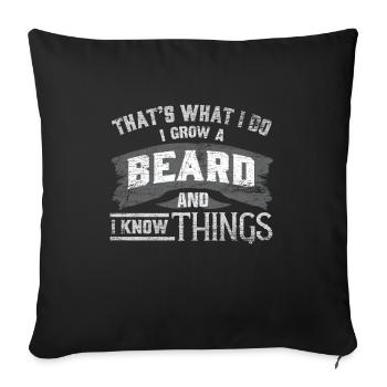 barbe - Housse de coussin décorative 45 x 45 cm - noir - Devant