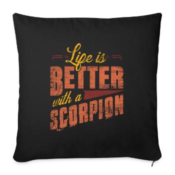 Scorpion - Housse de coussin décorative 45 x 45 cm - noir - Devant