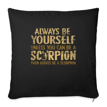 Scorpio - Sofa pillowcase 17,3'' x 17,3'' (45 x 45 cm) - black - Front