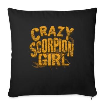 Scorpio - Sofa pillowcase 17,3'' x 17,3'' (45 x 45 cm) - black - Front