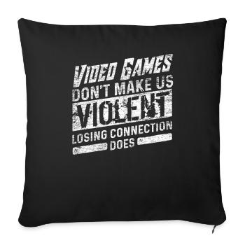 Gaming - Housse de coussin décorative 45 x 45 cm - noir - Devant