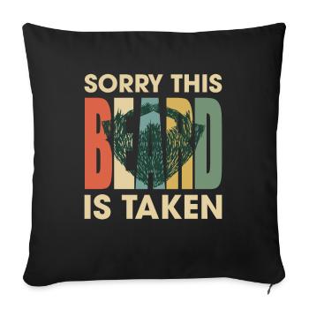 Sorry This Beard Is Taken Vintage Retro Funny - Sofa pillowcase 17,3'' x 17,3'' (45 x 45 cm) - black - Front