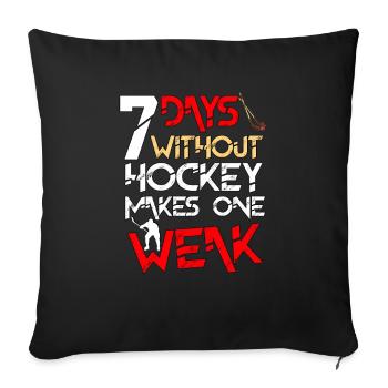 Eishockey Spieler Geschenk I Hockey Fan - Sofakissenbezug 45 x 45 cm - Schwarz - Vorne