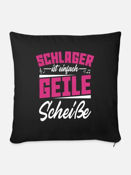 Schlager - Sofakissenbezug 45 x 45 cm - Schwarz