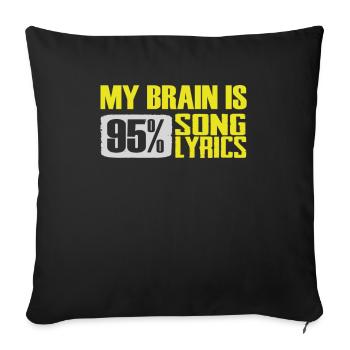 Singen - Sofakissenbezug 45 x 45 cm - Schwarz - Vorne