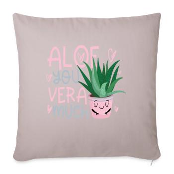 Aloe you vera much Valentinstag Verliebte - Sofa pillowcase 17,3'' x 17,3'' (45 x 45 cm) - light taupe - Front