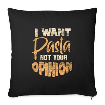 pasta - Sofa pillowcase 17,3'' x 17,3'' (45 x 45 cm) - black - Front