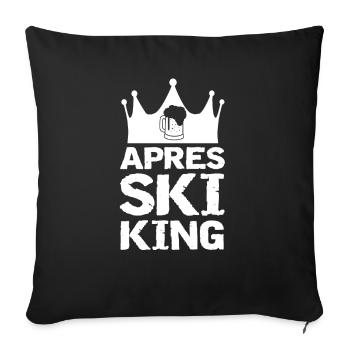 Apres Ski King - Sofa pillowcase 17,3'' x 17,3'' (45 x 45 cm) - black - Front