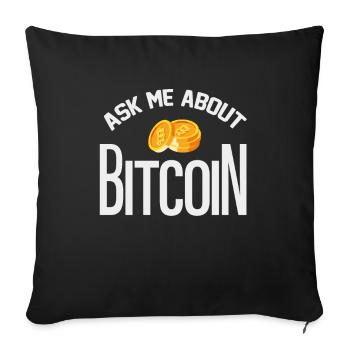 Bitcoin - Housse de coussin décorative 45 x 45 cm - noir - Devant