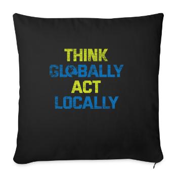 Le changement climatique - Housse de coussin décorative 45 x 45 cm - noir - Devant
