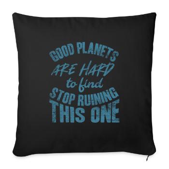 Climate protection - Sofa pillowcase 17,3'' x 17,3'' (45 x 45 cm) - black - Front