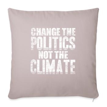Changement climatique Politique - Housse de coussin décorative 45 x 45 cm - taupe clair - Devant