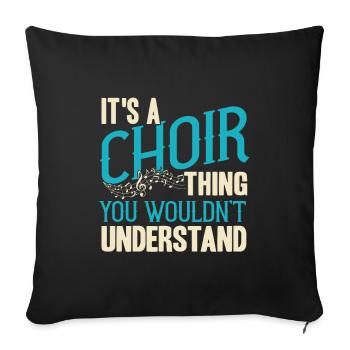 Choir - Sofa pillowcase 17,3'' x 17,3'' (45 x 45 cm) - black - Front
