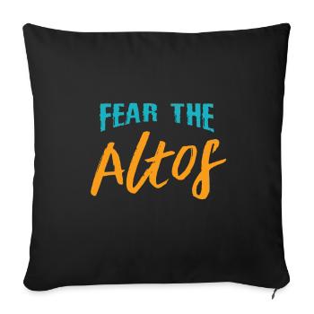 Choriste chanteur alto - Housse de coussin décorative 45 x 45 cm - noir - Devant