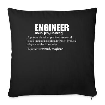 Engineer - Sofa pillowcase 17,3'' x 17,3'' (45 x 45 cm) - black - Front