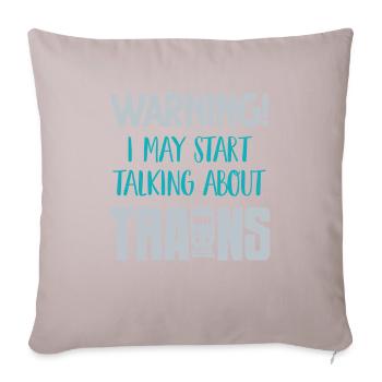 Trains - Sofa pillowcase 17,3'' x 17,3'' (45 x 45 cm) - light taupe - Front