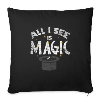 Magicien magique - Housse de coussin décorative 45 x 45 cm - noir - Devant