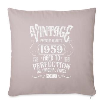 Birthday born in 1959 - Sofa pillowcase 17,3'' x 17,3'' (45 x 45 cm) - light taupe - Front
