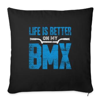 BMX - Sofa pillowcase 17,3'' x 17,3'' (45 x 45 cm) - black - Front