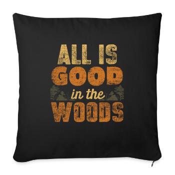 Wald - Sofakissenbezug 45 x 45 cm - Schwarz - Vorne