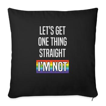 LGBT - Sofa pillowcase 17,3'' x 17,3'' (45 x 45 cm) - black - Front