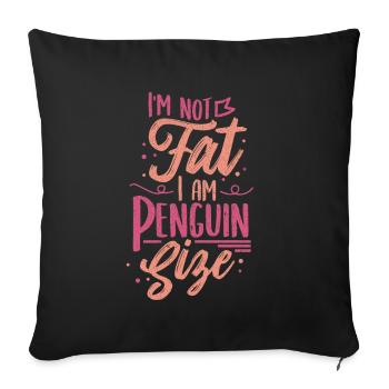 manchot - Housse de coussin décorative 45 x 45 cm - noir - Devant