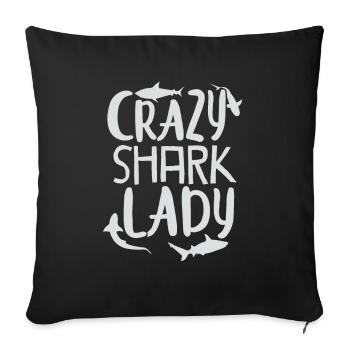 shark - Sofa pillowcase 17,3'' x 17,3'' (45 x 45 cm) - black - Front