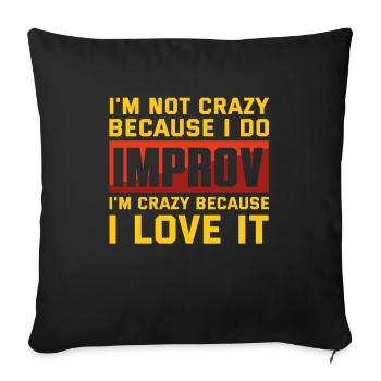 Improv theater drama - Sofa pillowcase 17,3'' x 17,3'' (45 x 45 cm) - black - Front