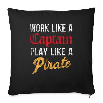 pirate - Sofa pillowcase 17,3'' x 17,3'' (45 x 45 cm) - black - Front