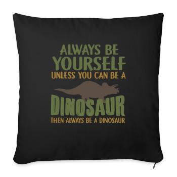 dinosaure - Housse de coussin décorative 45 x 45 cm - noir - Devant