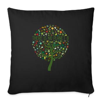 There is no Planet B - Housse de coussin décorative 45 x 45 cm - noir - Devant