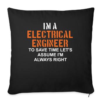 Elektrotechnik - Sofakissenbezug 45 x 45 cm - Schwarz - Vorne