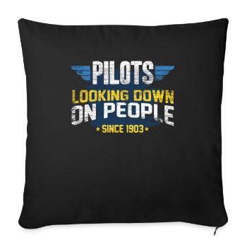 Pilot - Sofakissenbezug 45 x 45 cm - Schwarz - Vorne